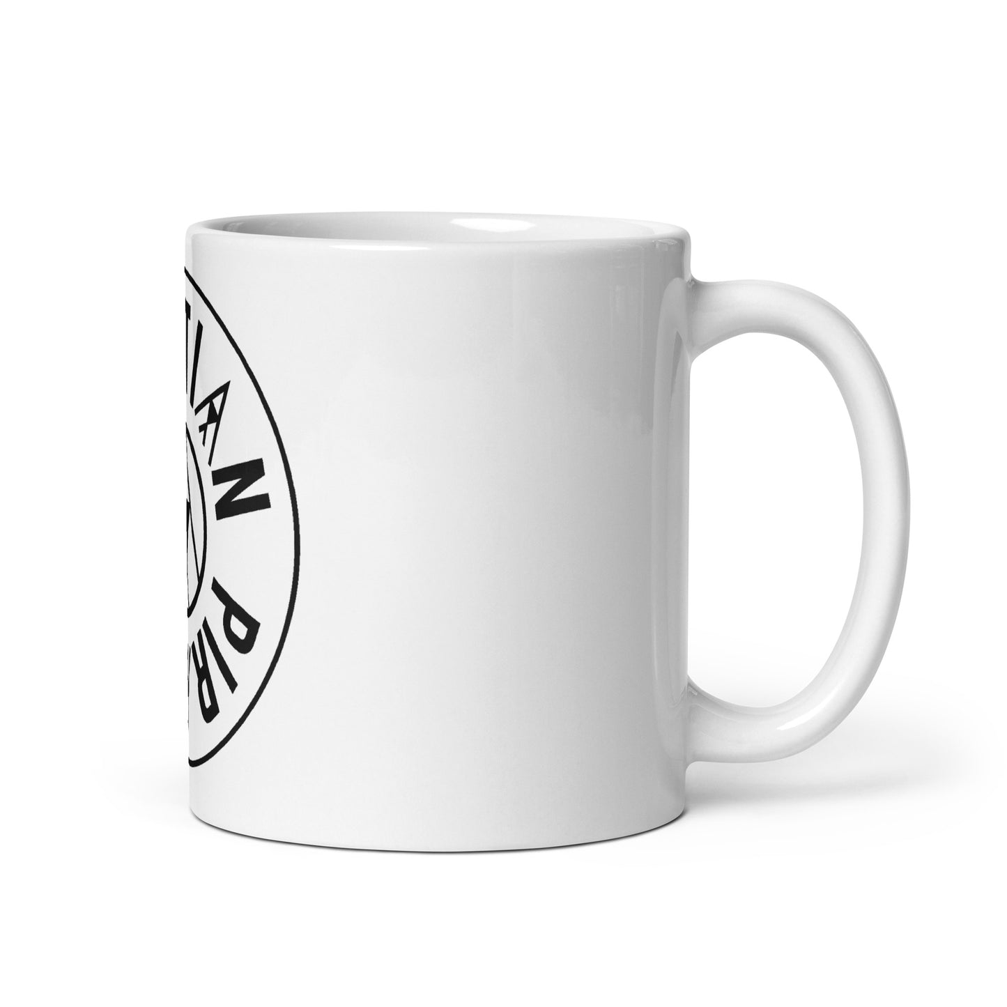 White glossy mug